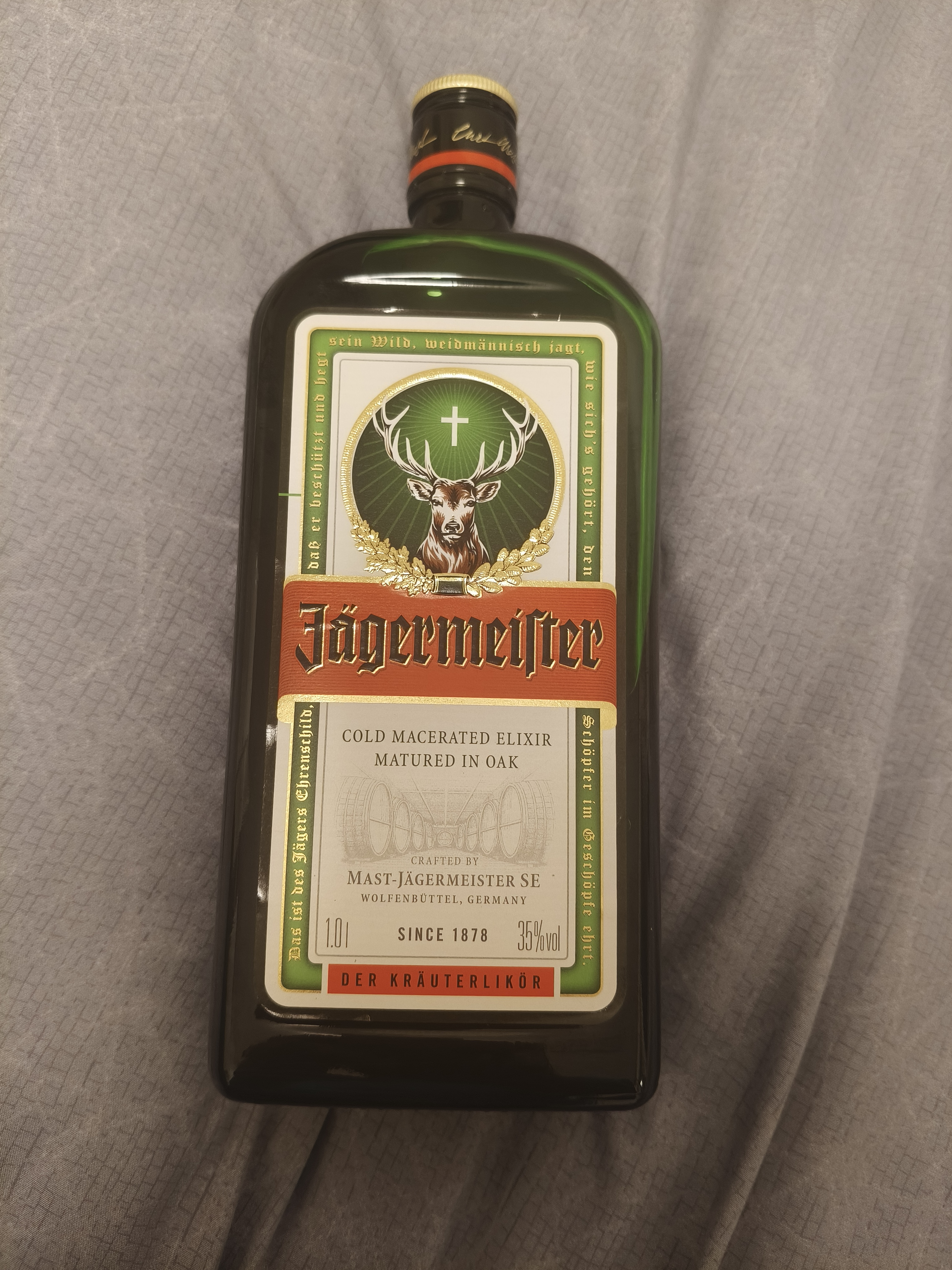 野格（Jagermeister）德国进口 鹿角利口酒 力娇酒调制配制酒 1L 实拍图