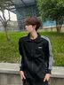 adidas休闲舒适三条纹立领夹克外套卫衣男装秋季阿迪达斯轻运动 黑色/白（推荐选大一码）   2XL 实拍图