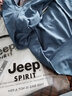 吉普JEEP【纯棉3件装】短袖T恤男20222夏季新款男士体恤衫纯色半袖圆领中青年宽松休闲百搭上衣男 黑色+雾霾蓝+白色 XXXL（建议145-160斤） 实拍图