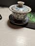 不拙三才盖碗茶碗单个单人茶具一人用一人饮不烫手防烫青花瓷汝窑盖碗 实拍图