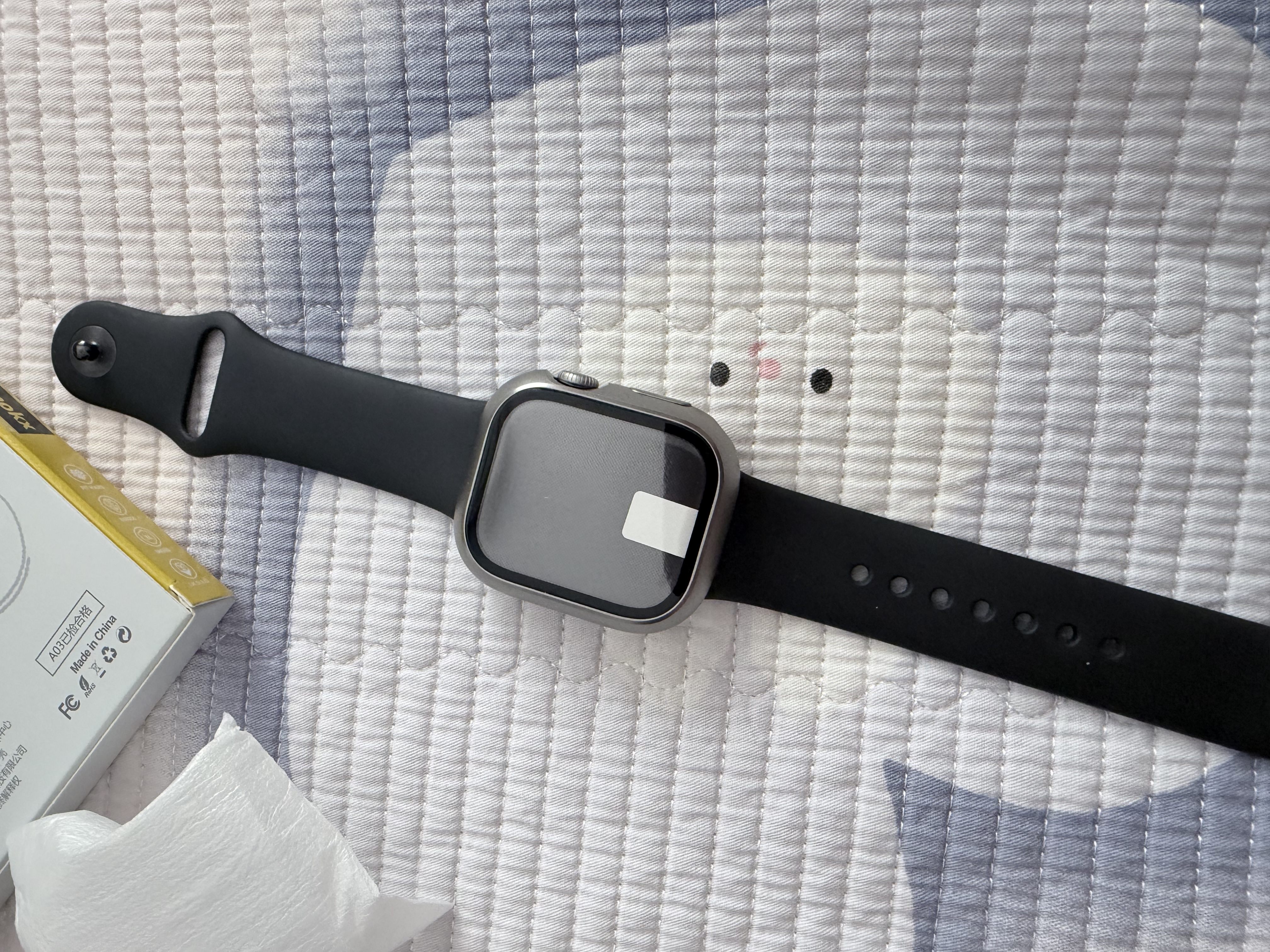 Apple/苹果 Watch S11 智能手表GPS+蜂窝款42毫米深空灰色铝金属表壳黑色运动型表带S/M MF954CH/B 实拍图