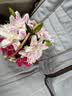 京东鲜花编织花篮公主篮子流苏圆形藤编插花花童篮子手提鸡蛋竹篮子手拎蓝 实拍图