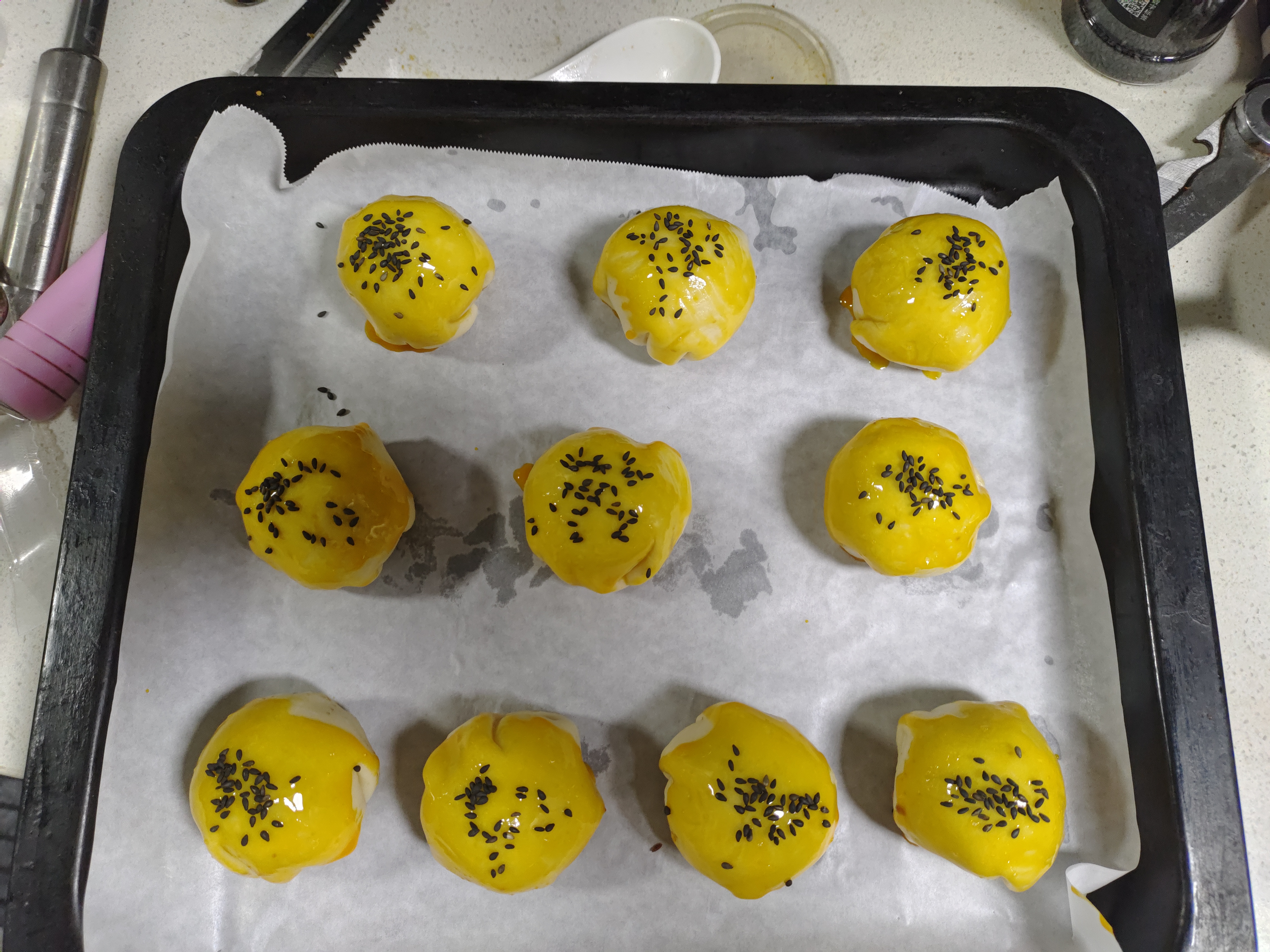 展艺蛋黄酥专用酥皮600g 20片装  中秋红豆蛋黄麻薯榴莲酥冷冻半成品 实拍图