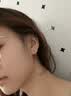 芯奢S999纯银针耳环女士高级养耳洞耳钉女素圈爱心耳圈耳扣2026新款 【999足银针】花卉耳环一对 实拍图