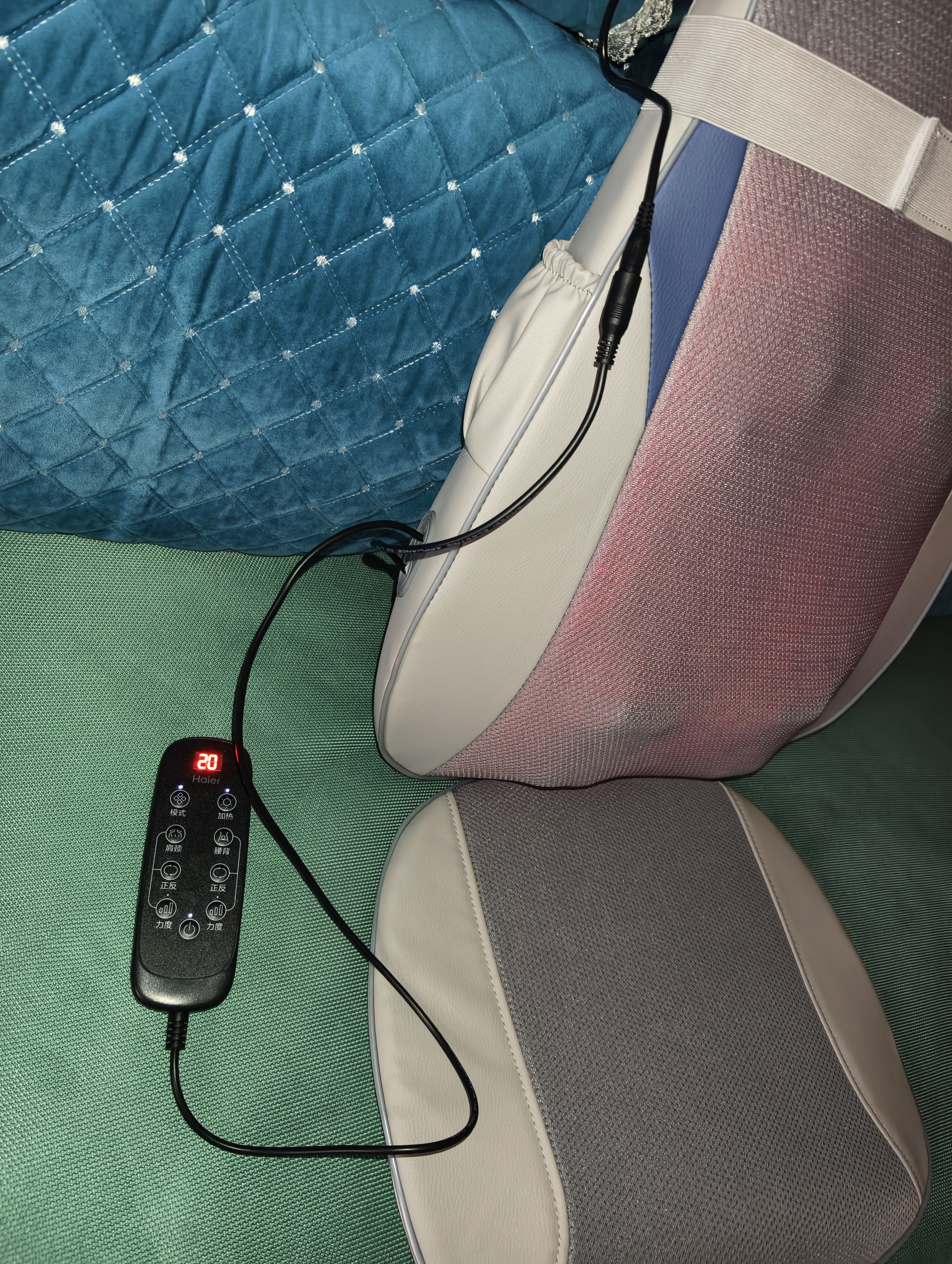 海尔（Haier）按摩靠垫按摩器肩颈腰背部按摩仪全身躺垫坐垫多功能按摩椅垫送父母男女友生日礼物HQY-D134WPro 实拍图