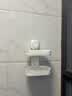 太力【销量NO.1】肥皂盒壁挂式卫生间香皂盒免打孔吸盘置物架沥水双层 实拍图