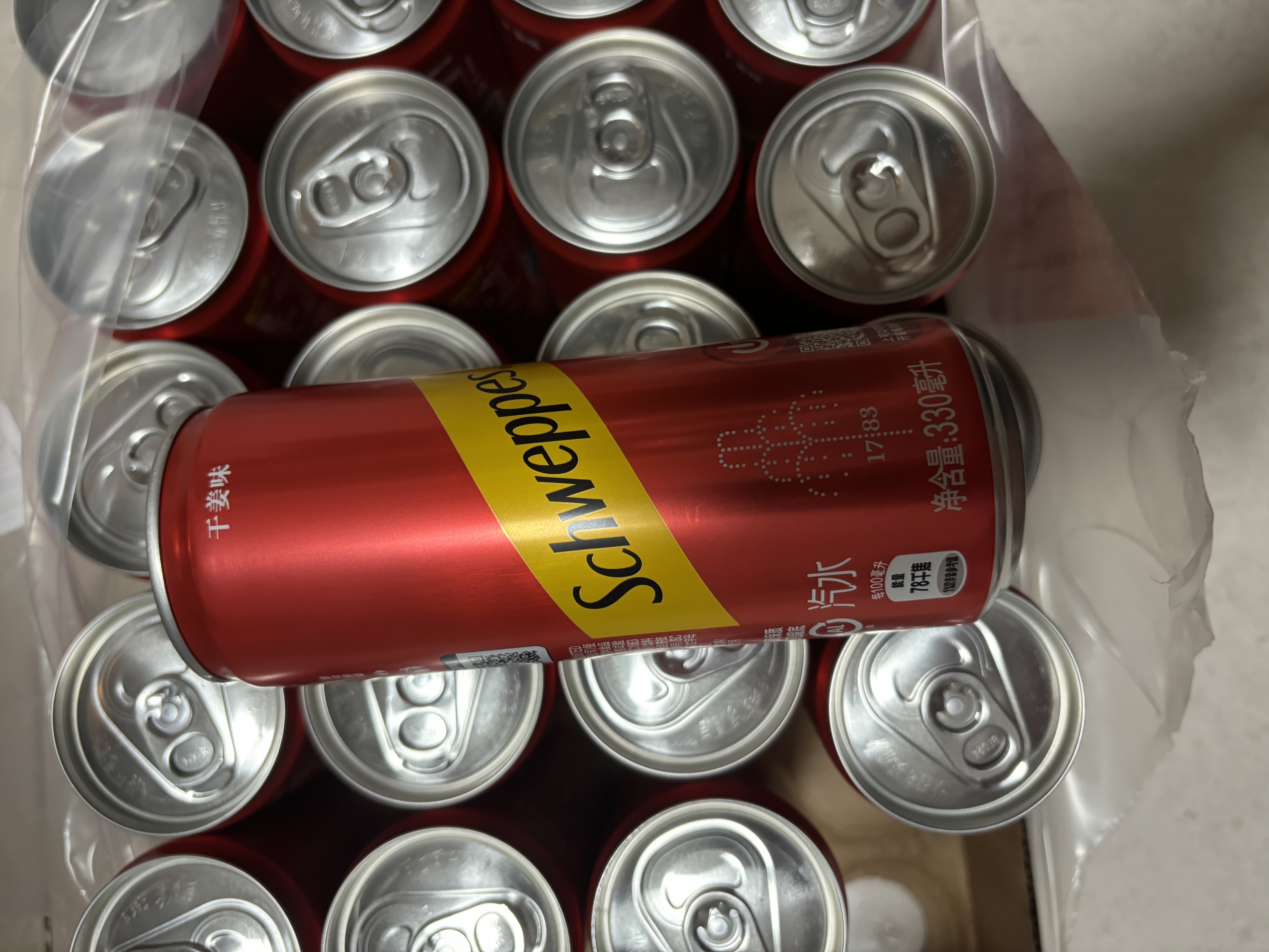 可口可乐（Coca-Cola）怡泉 干姜水 苏打水 汽水饮料  330ml*24罐 实拍图