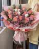 馨仪鲜花速递玫瑰向日葵康乃馨花束送女友老婆生日礼物同城配送 11朵粉玫瑰混搭花束 实拍图