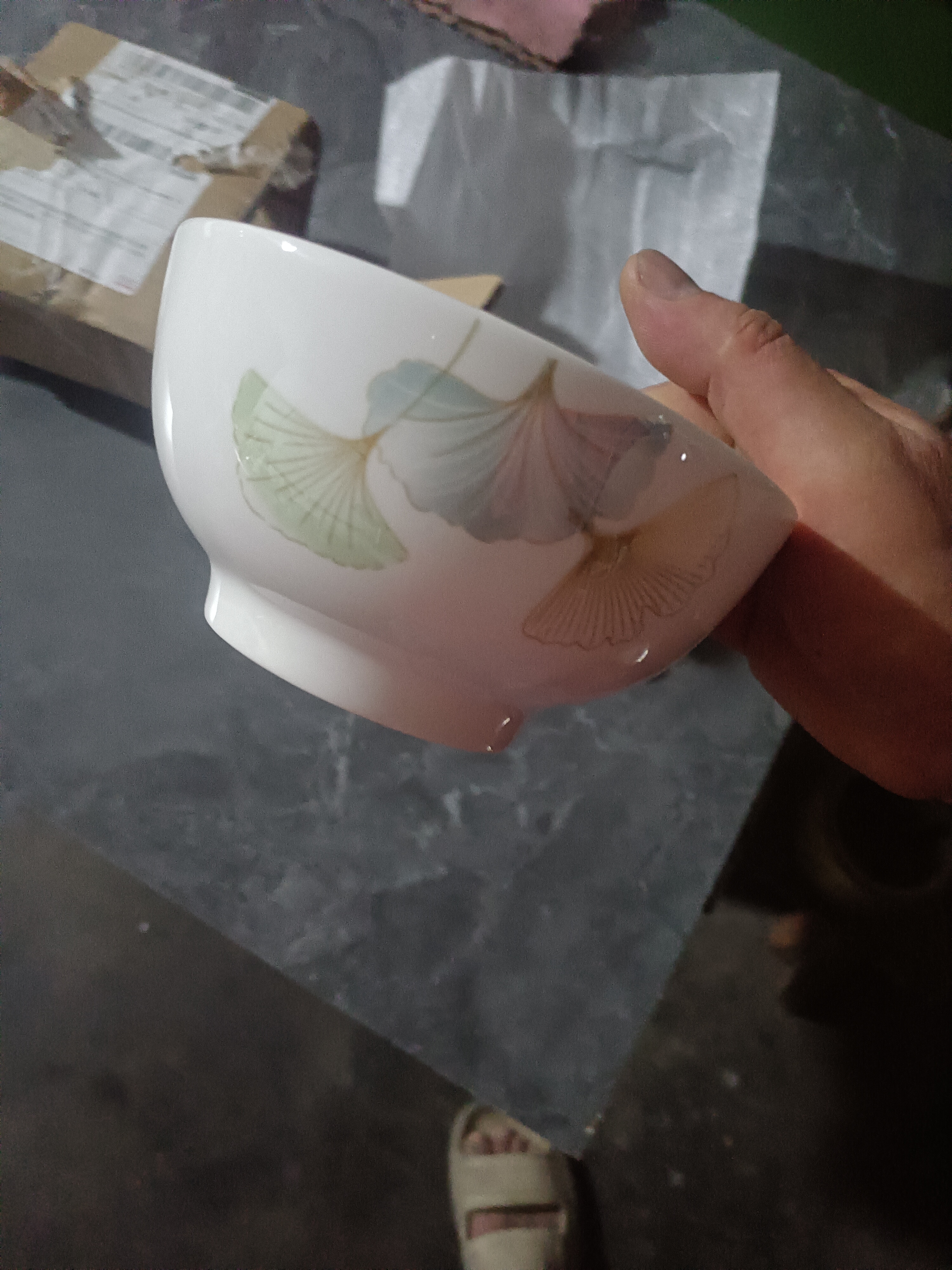 高颜值家用银杏时光米饭碗大面碗陶瓷餐具家用新骨瓷陶瓷碗 银杏时光 5英寸一个碗活动 实拍图