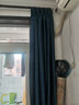 伊帘坊窗帘成品加密加厚仿亚麻棉麻纯色卧室客厅定制遮光窗帘布窗纱拼接窗帘 深蓝色 2.0米宽*2.7米高挂钩式可改高度 实拍图