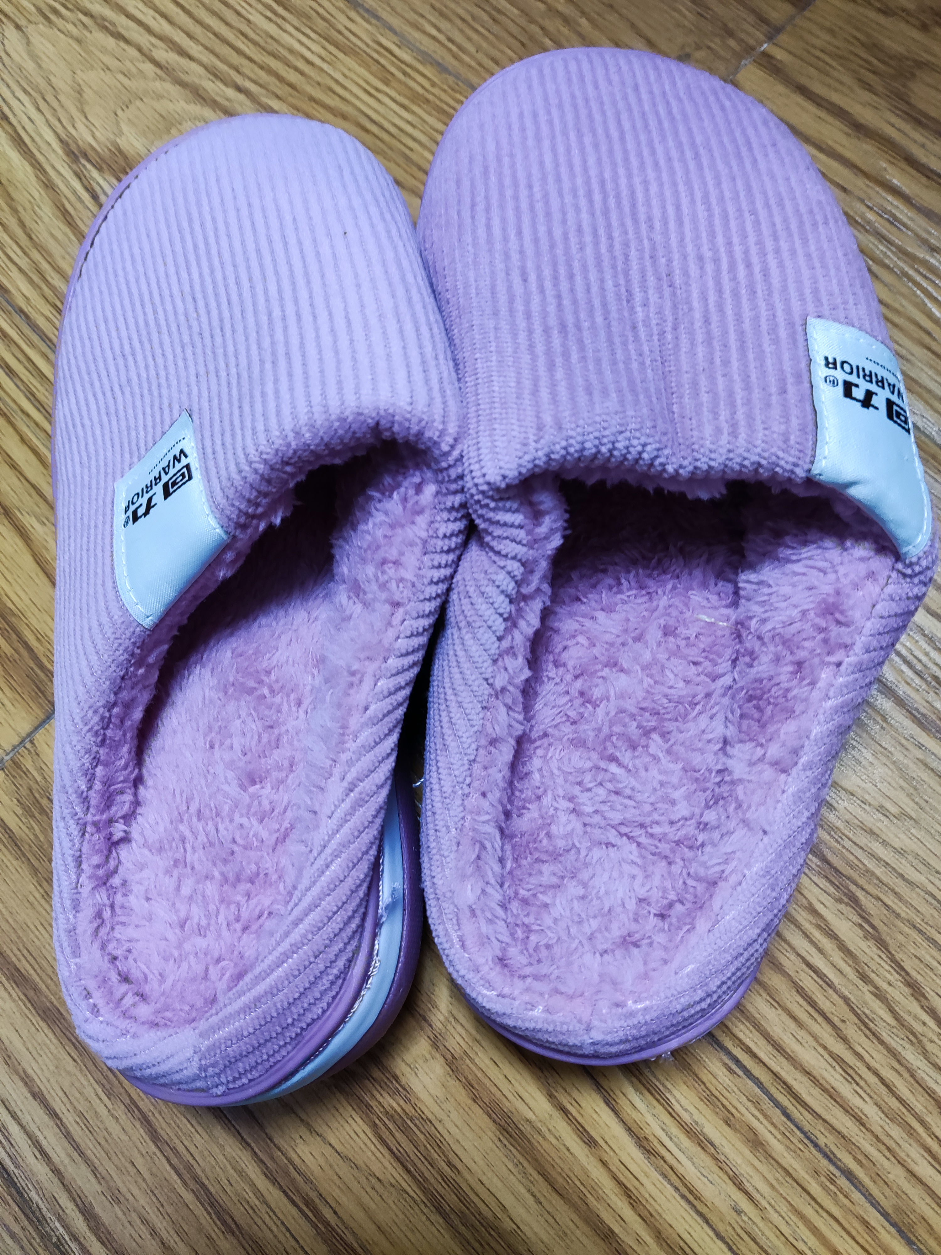 回力加绒男女棉拖鞋仿兔毛内里锁温脚感棉拖男款HL0411紫色36-37码 实拍图
