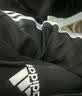 adidas休闲三条纹毛圈布连帽夹克早秋外套卫衣女装阿迪达斯轻运动   黑色/白   M 实拍图