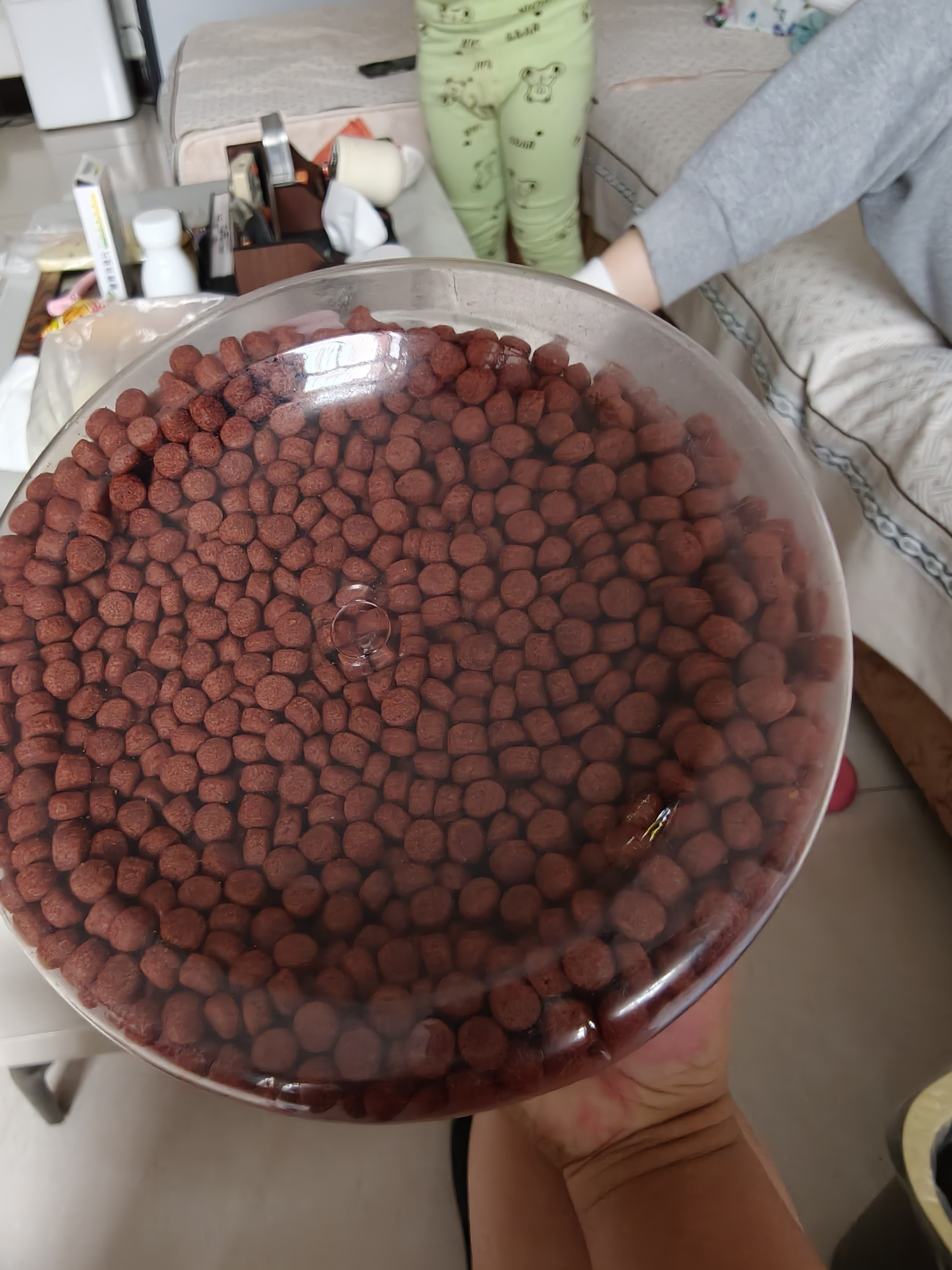 吉品红鹦鹉鱼饲料增红增色高蛋白鱼粮迷你鹦鹉鱼食饲料上浮中颗粒2斤 实拍图