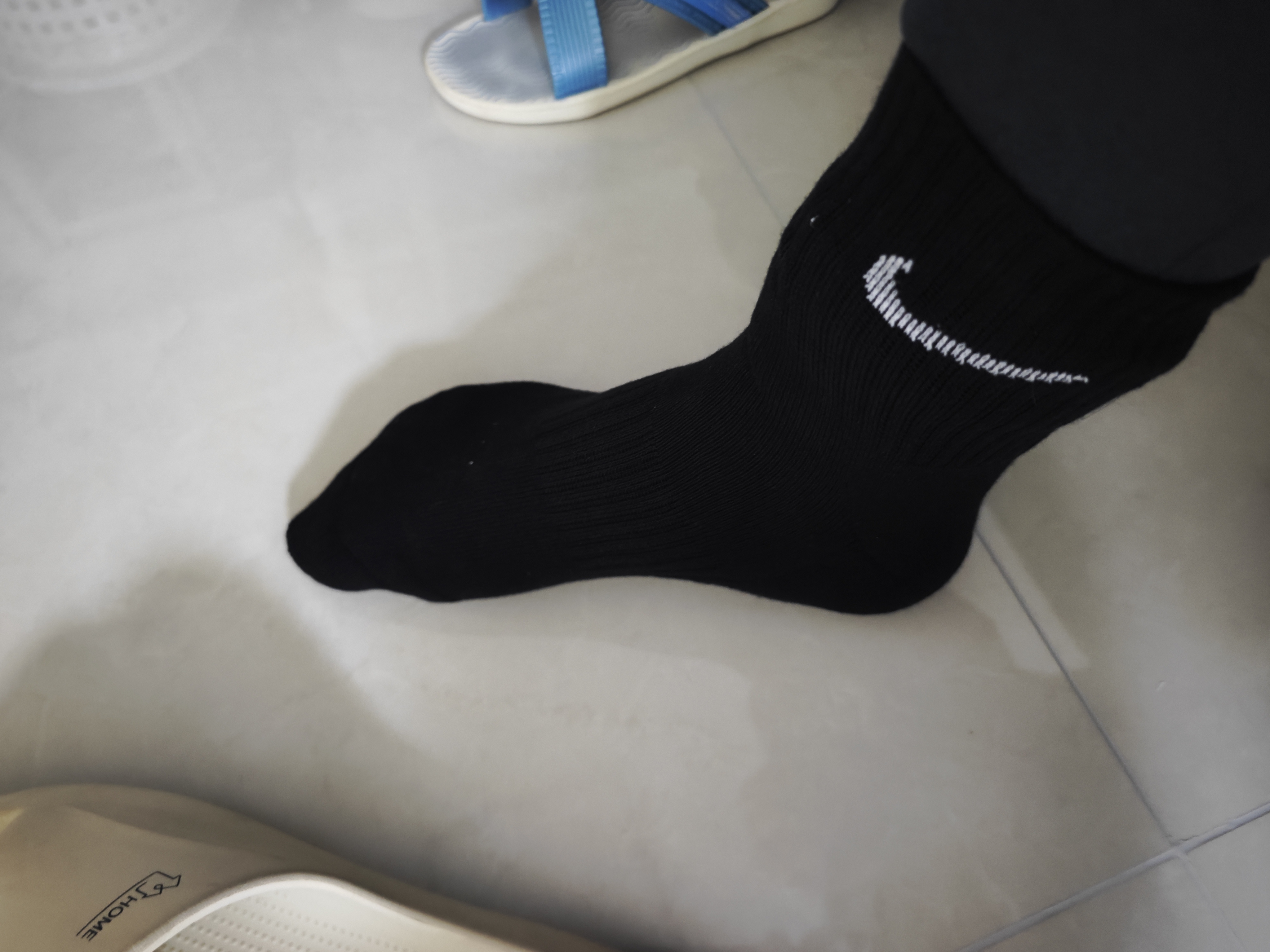 耐克（NIKE）正品NIKE耐克袜子纯棉男女跑步运动篮球袜中长筒四季款透气毛巾底 毛巾底（加厚）-中筒（黑色3双+白色3双） L码（42-46鞋码） 实拍图