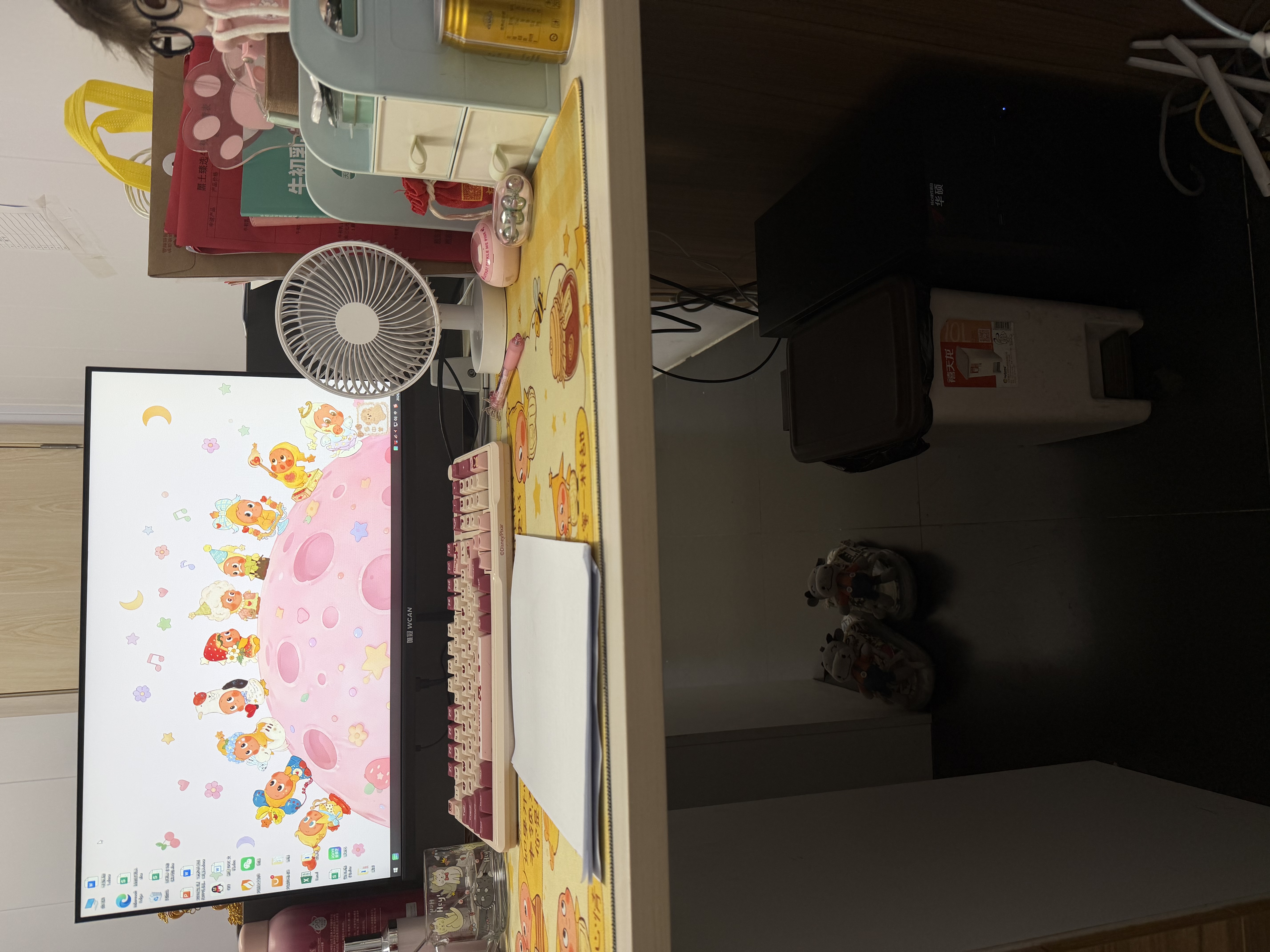 华硕（ASUS）【14代酷睿i7】台式电脑主机独显商用办公电脑商务家用游戏设计渲染企业补贴组装电脑整机全套 三：酷睿i7丨16G丨1TB丨4G独显热销款 华硕主机+24寸显示屏全套【高清蓝光护眼】 实拍图