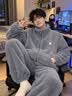 雪中飞珊瑚绒睡衣男士秋冬季2026年新款加绒加厚法兰绒家居服套装可外穿 NSJLY-KS17青瓦灰雪花绒K字标男 【柔软抗静电】 L -170/88A 【建议100-130斤】 实拍图