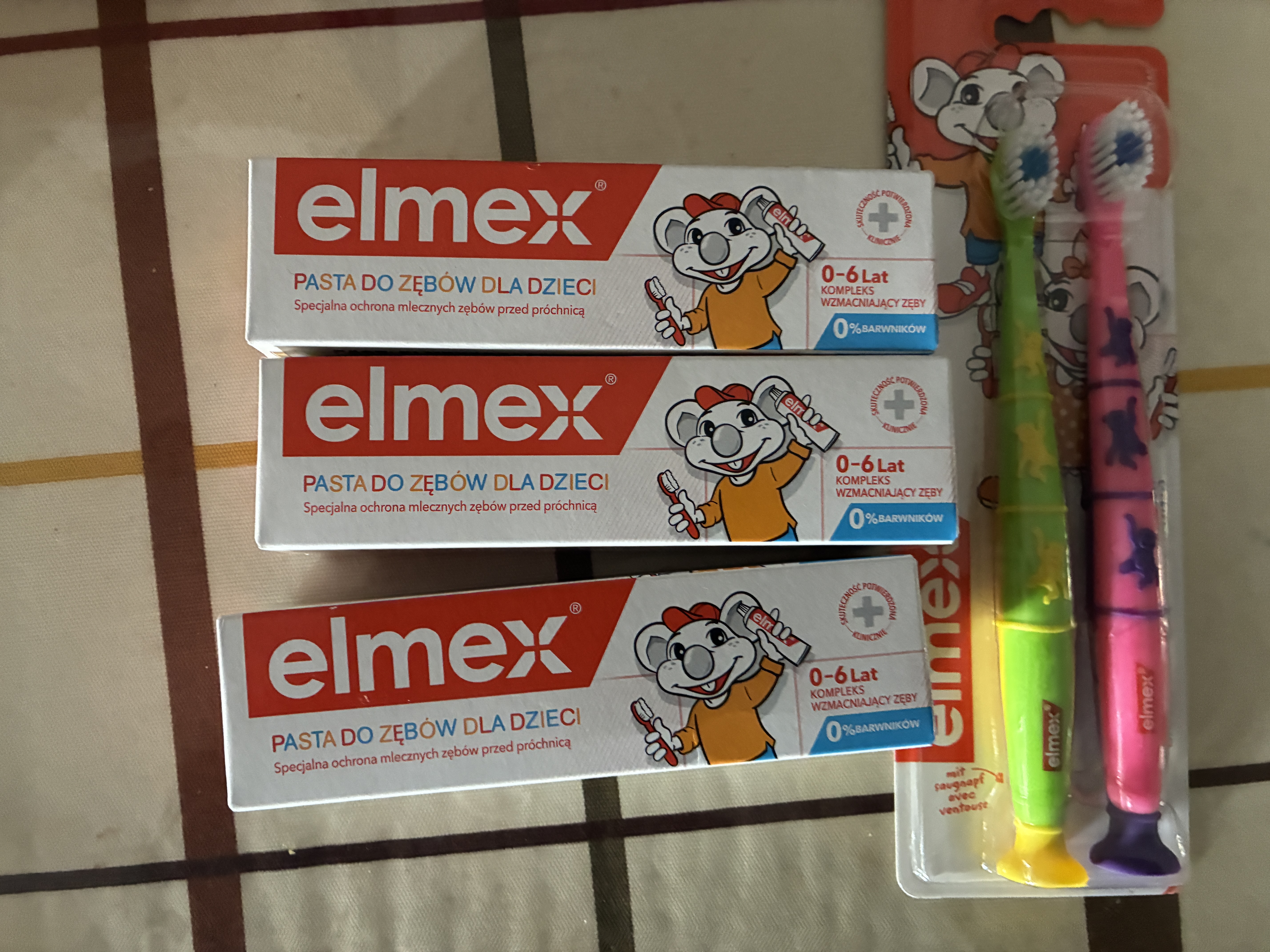 ELMEX艾美适奥拉氟科技儿童牙膏0-6岁婴幼儿防蛀50ml*3+儿童牙刷2支 实拍图