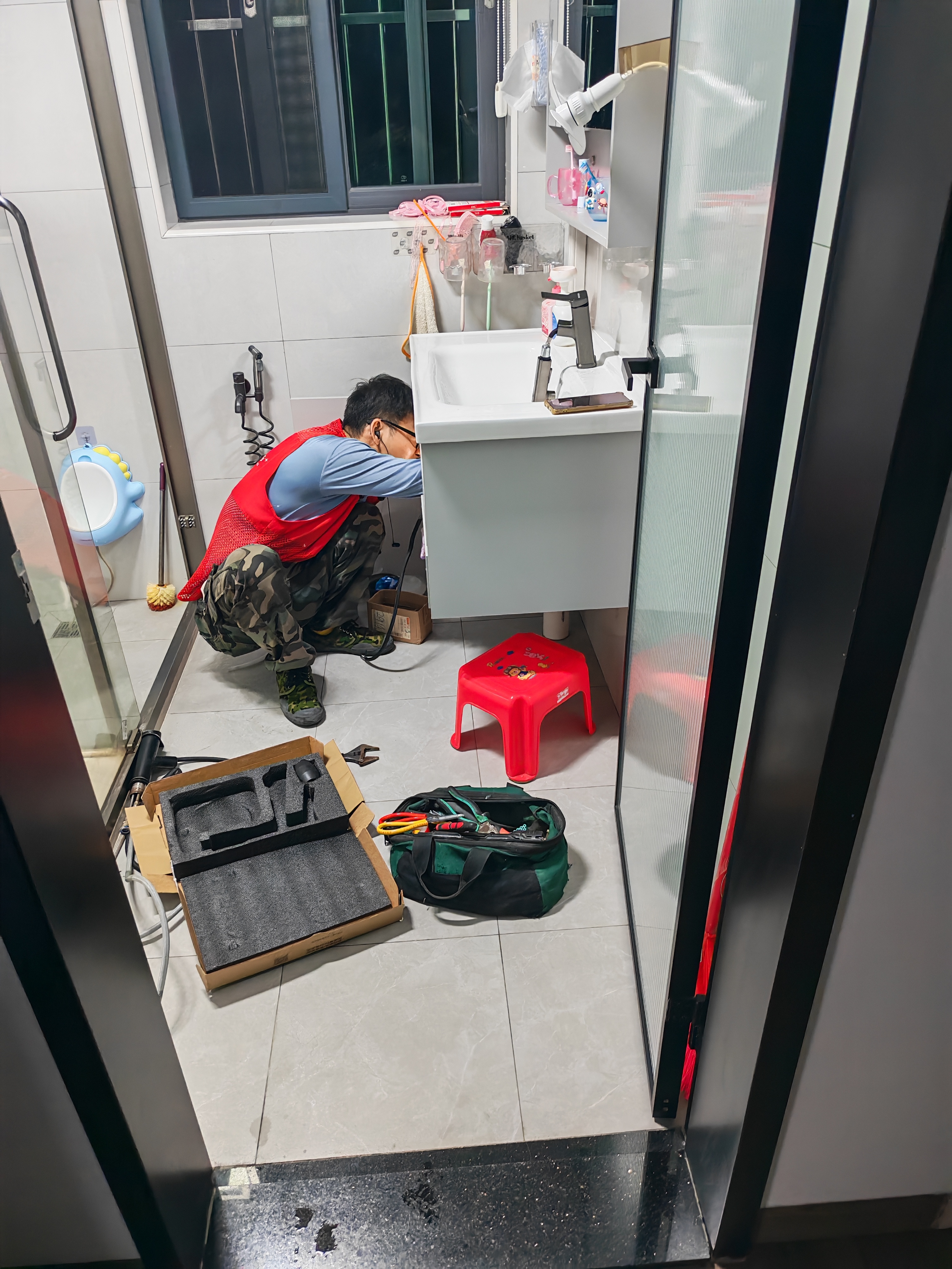 四季沐歌面盆水龙头系列漱口抽拉式洗脸盆水龙头冷热卫生间台盆龙头 实拍图
