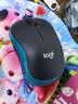 罗技（Logitech）M185鼠标 无线鼠标 办公鼠标 对称鼠标 黑色蓝边 带无线2.4G接收器 实拍图