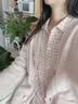 MUJI[自营限定款]女士无侧缝 双层纱织睡衣 纯棉家居服 浅粉红色 L 实拍图