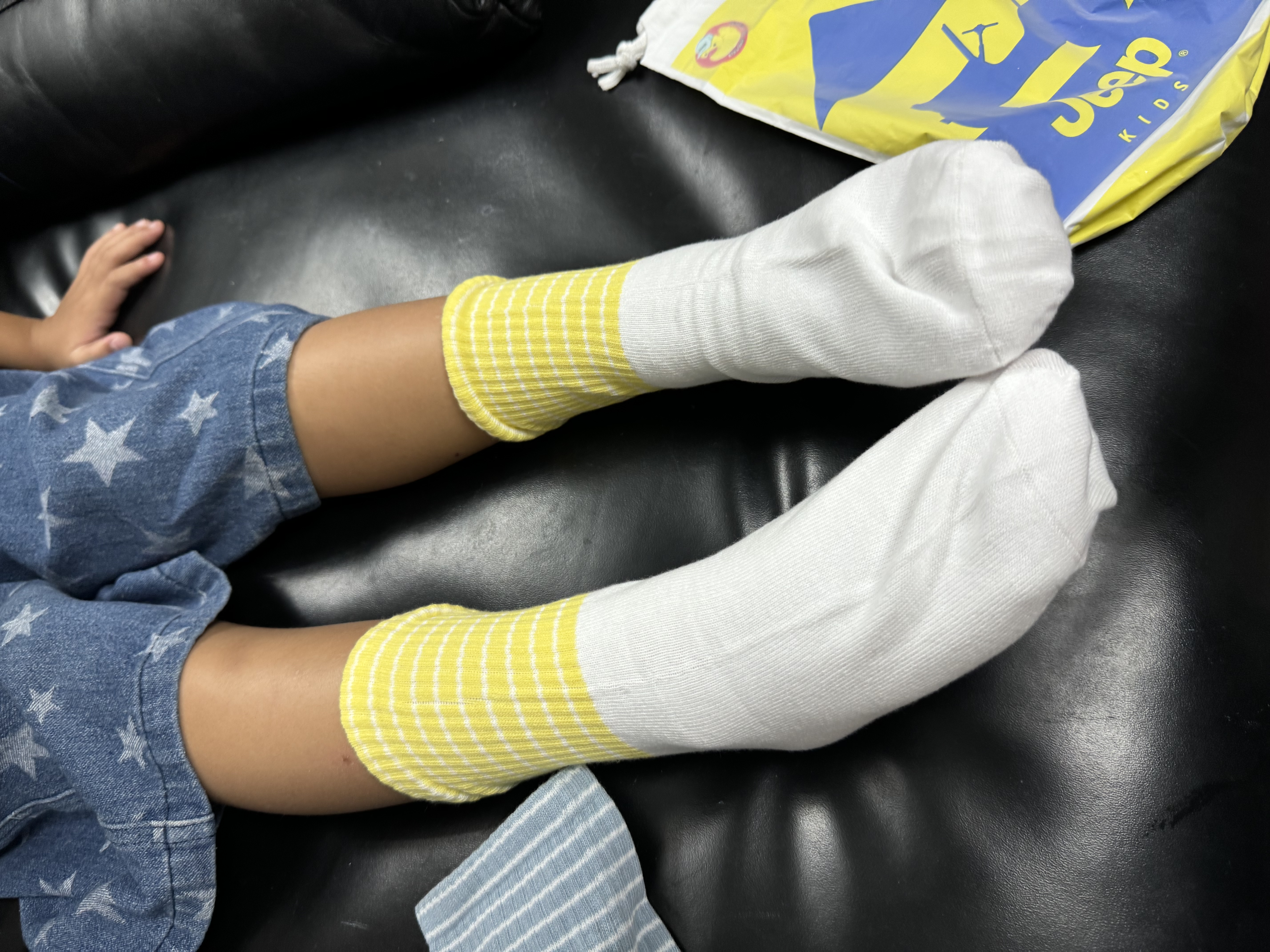 JEEP宝宝睡眠袜100%纯棉秋冬儿童睡觉专用脚套宽松不勒厚款宝宝防踢袜 实拍图
