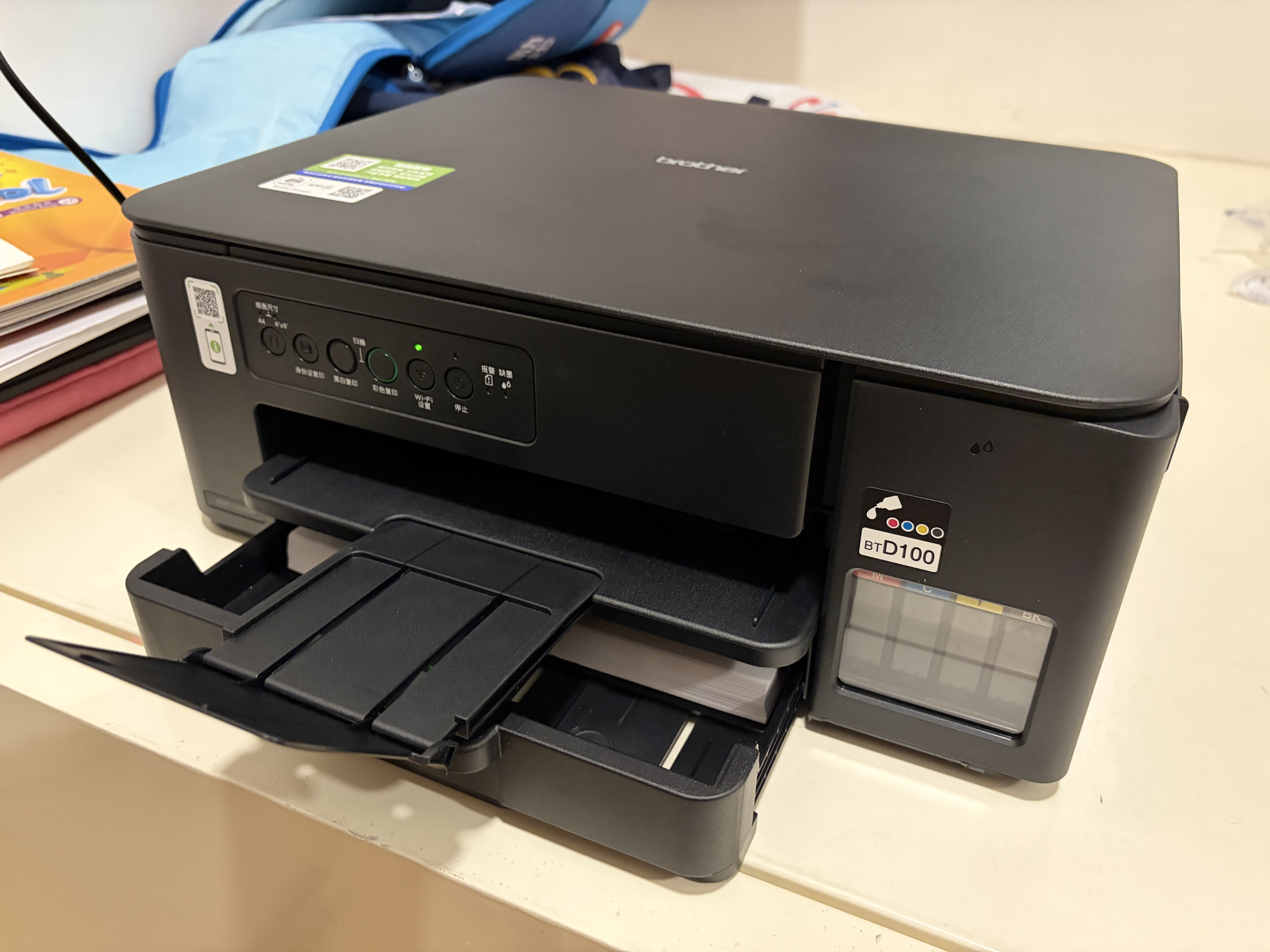 兄弟（brother）DCP-T435W家用学习打印机彩色喷墨墨仓式 无线远程打印打印复印扫描一体机 425升级新款 实拍图