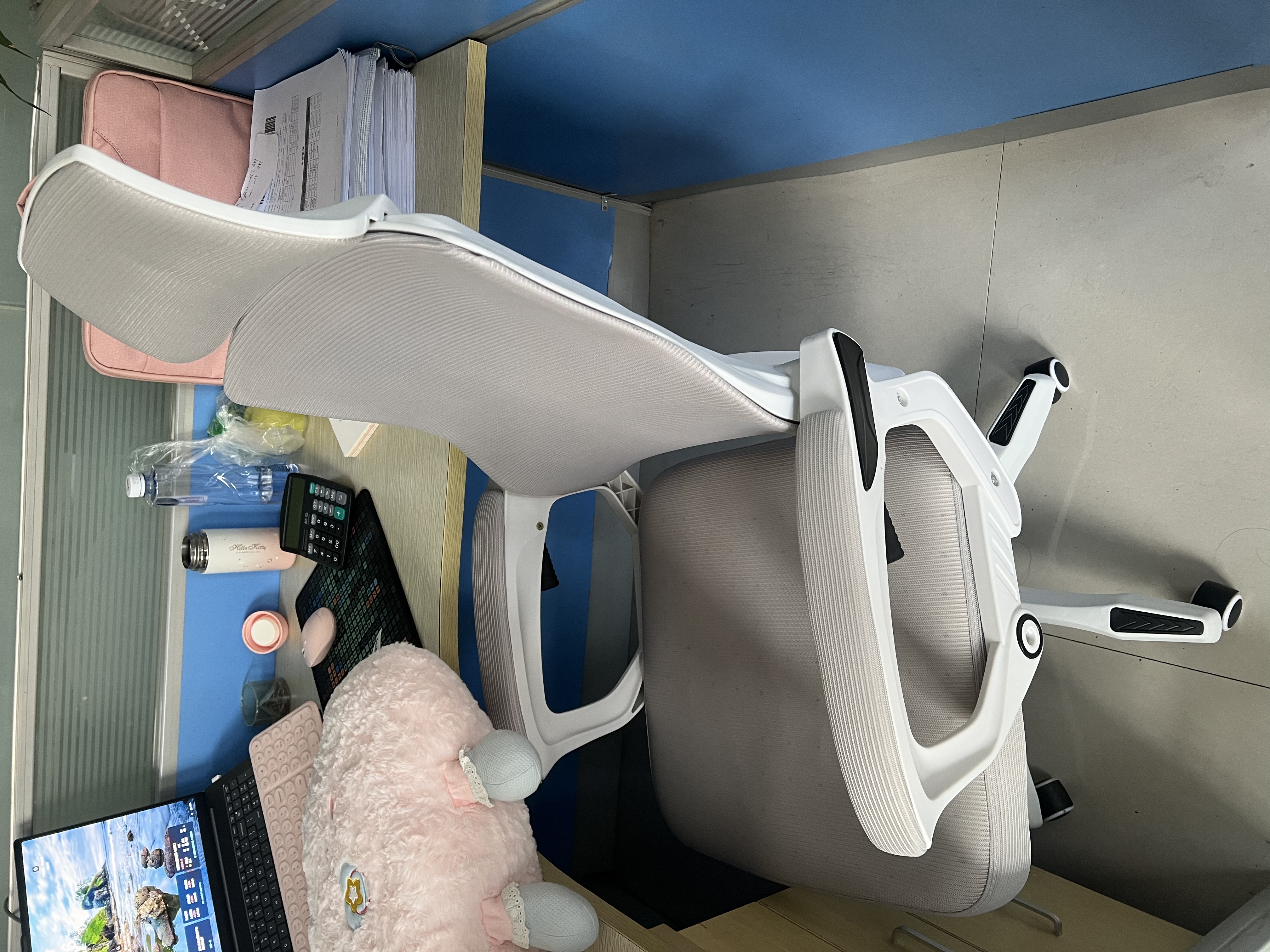 锦汐 电脑椅家用办公椅子靠背人体工学椅学习转椅老板座椅游戏电竞椅 【可后躺】白框灰网 实拍图