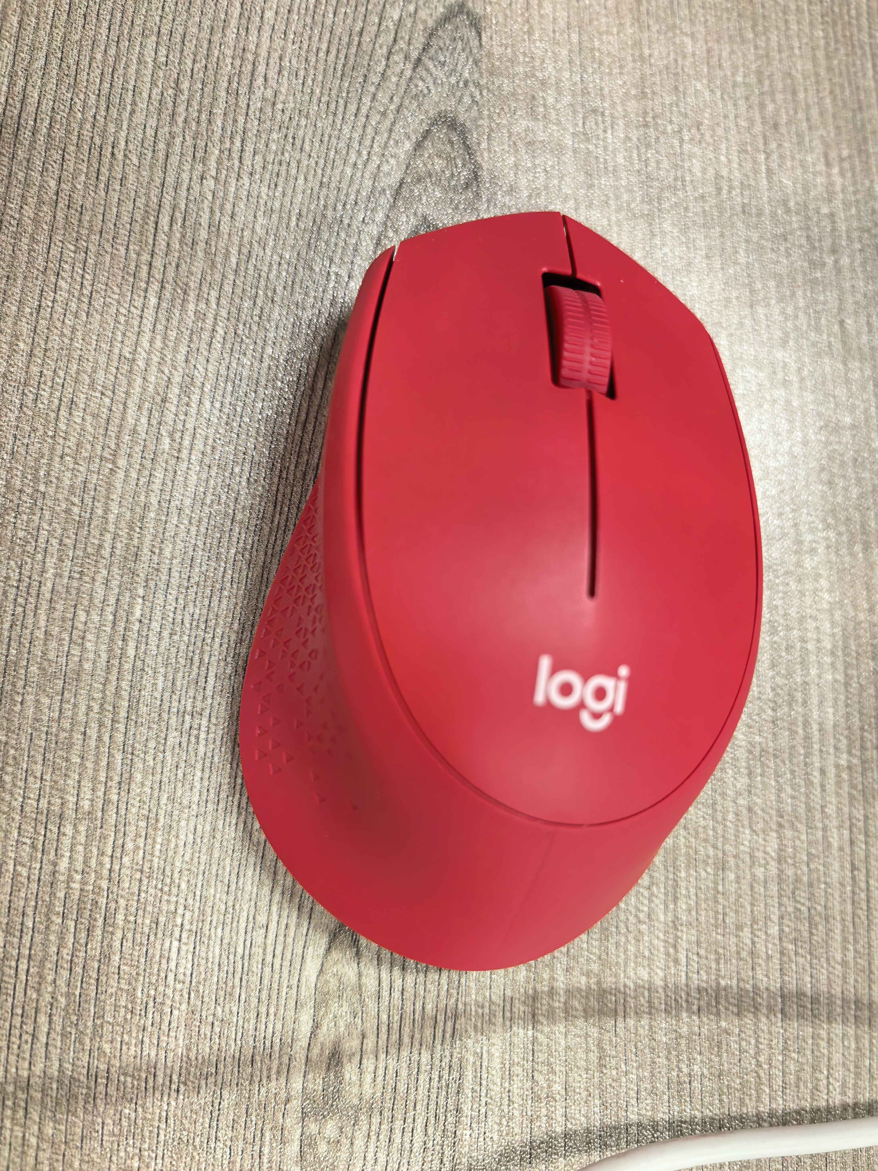 罗技（Logitech）M280 M275无线鼠标 笔记本电脑商务办公鼠标人体工学鼠标USB右手鼠标舒适多彩 带无线2.4G接收器 【马到成功】M280新年红 实拍图