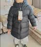 保姆鹅 【风墙】儿童羽绒服宝宝中长款护脸厚款外套保暖童装[NG2664] 炭黑 90 实拍图