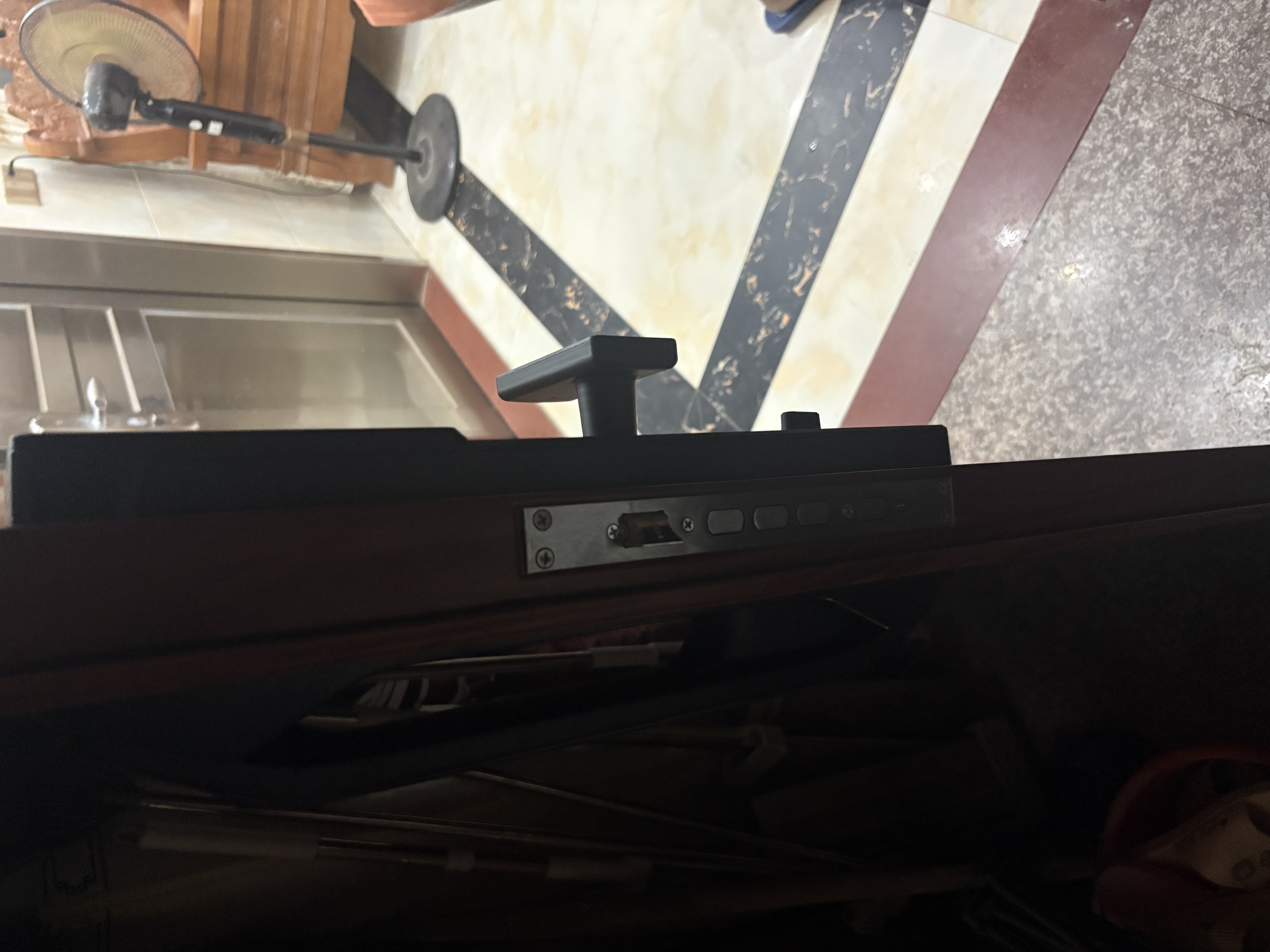 凯邦士智能门锁指纹家用上门安装密码锁入户门防盗人脸识别电子带摄像头 人脸识别+掌静脉+3.5寸屏幕 可视猫眼+远程开锁（包安装） 实拍图