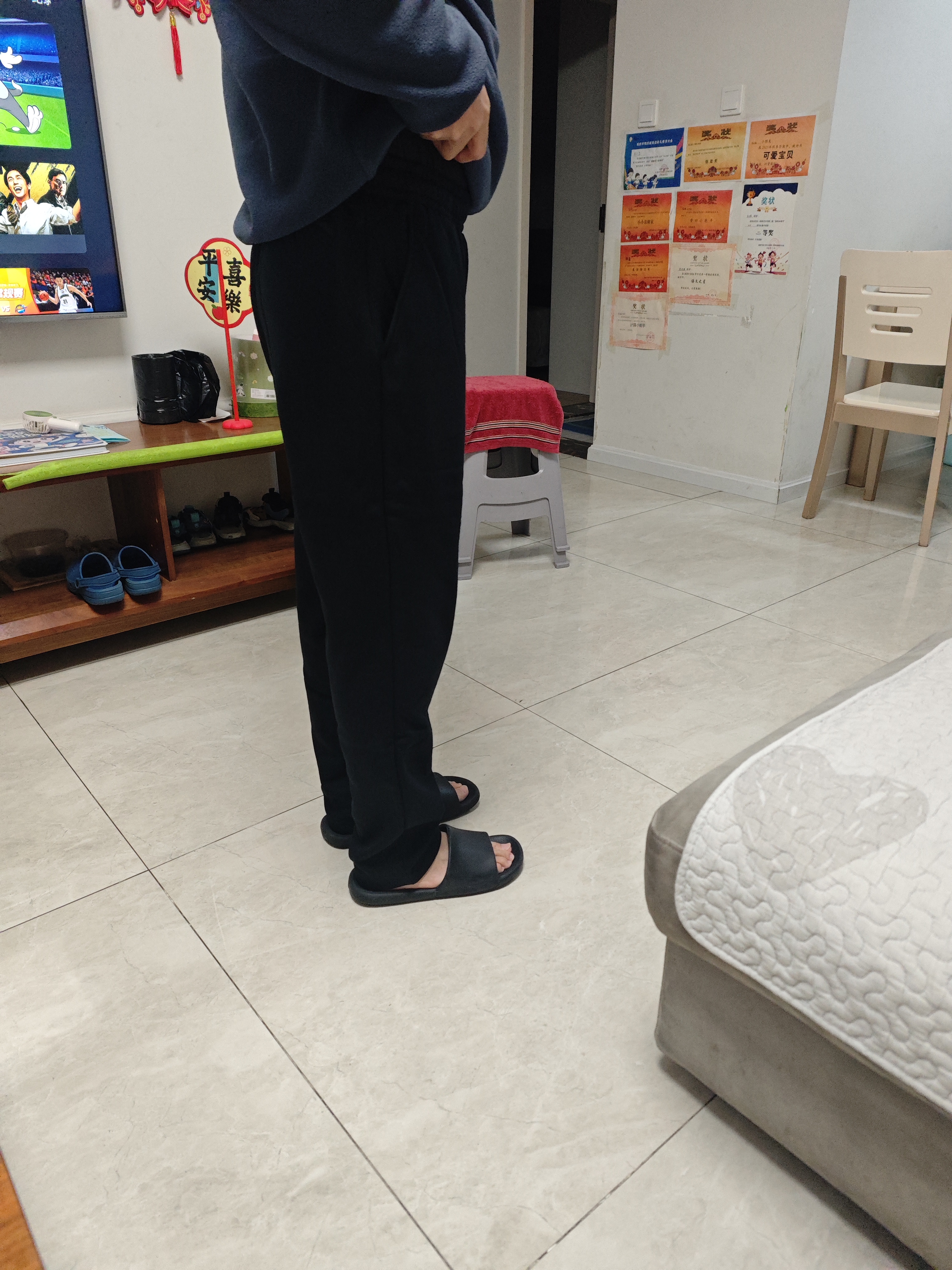 安踏运动长裤男士卫裤冬季针织长裤通勤长裤子直筒平口亲肤休闲裤男 实拍图