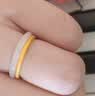 周六福黄金戒指女硬金三生三世足金素圈指环 定价单个 光面12号-0.82g 实拍图