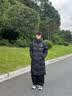 准者（RIGORER）长款羽绒服男2026秋冬新款连帽保暖防风加厚运动户外休闲情侣外套 纯正黑 L (175) 实拍图