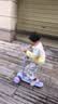 迪士尼（Disney）儿童滑板车儿童礼物3-6-12岁女大童闪光轮滑滑车艾莎公主滑步车 实拍图