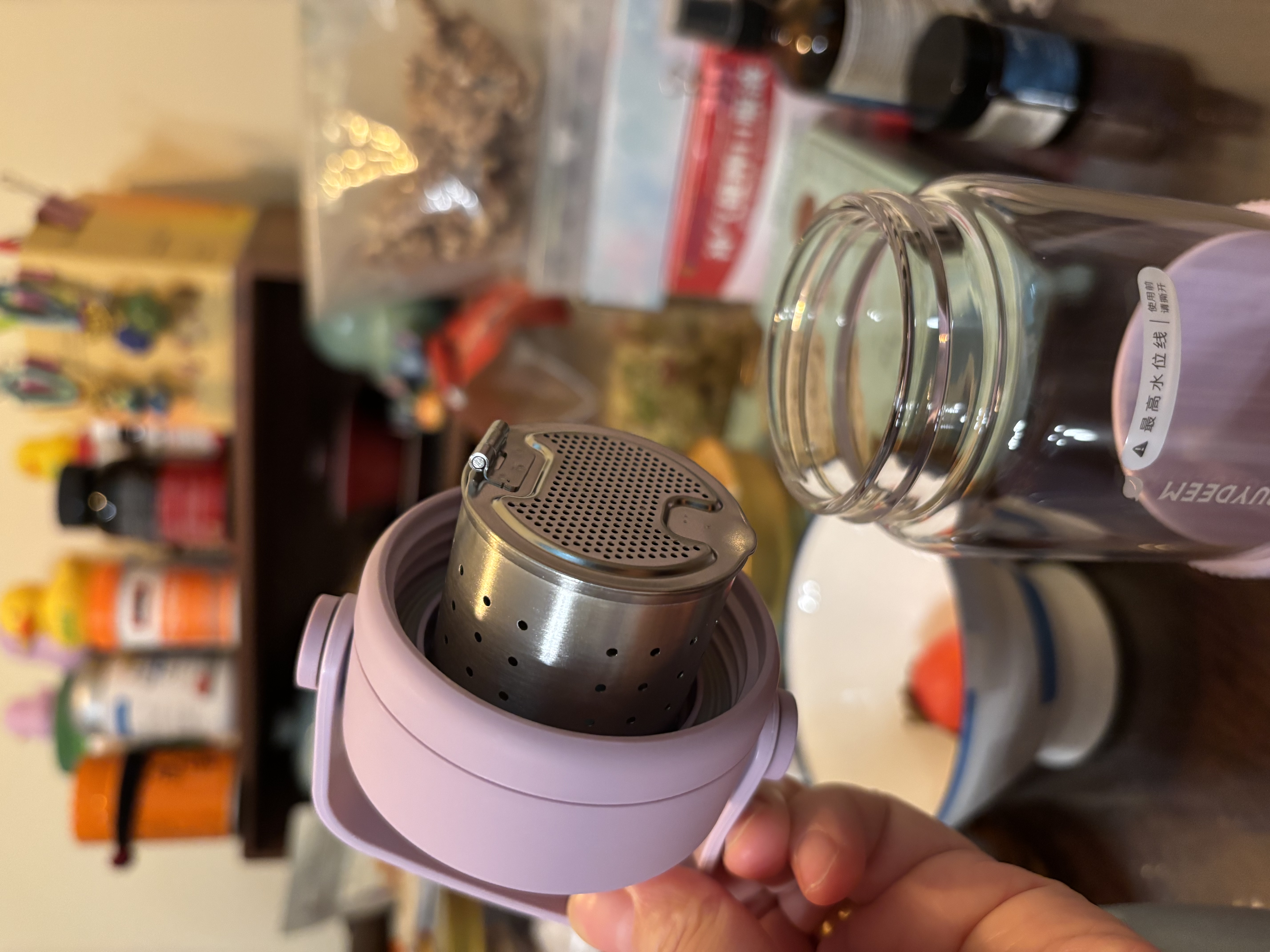 北鼎（Buydeem）泡茶随手杯茶水分离杯玻璃杯水杯男款女款泡茶杯子中秋节礼物 实拍图