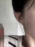 DAISY DREAM999足银养耳洞耳环女素圈耳圈睡觉免摘耳扣简约高级感耳钉耳饰品 10mm闪钻耳圈+3mm圆头1对 实拍图