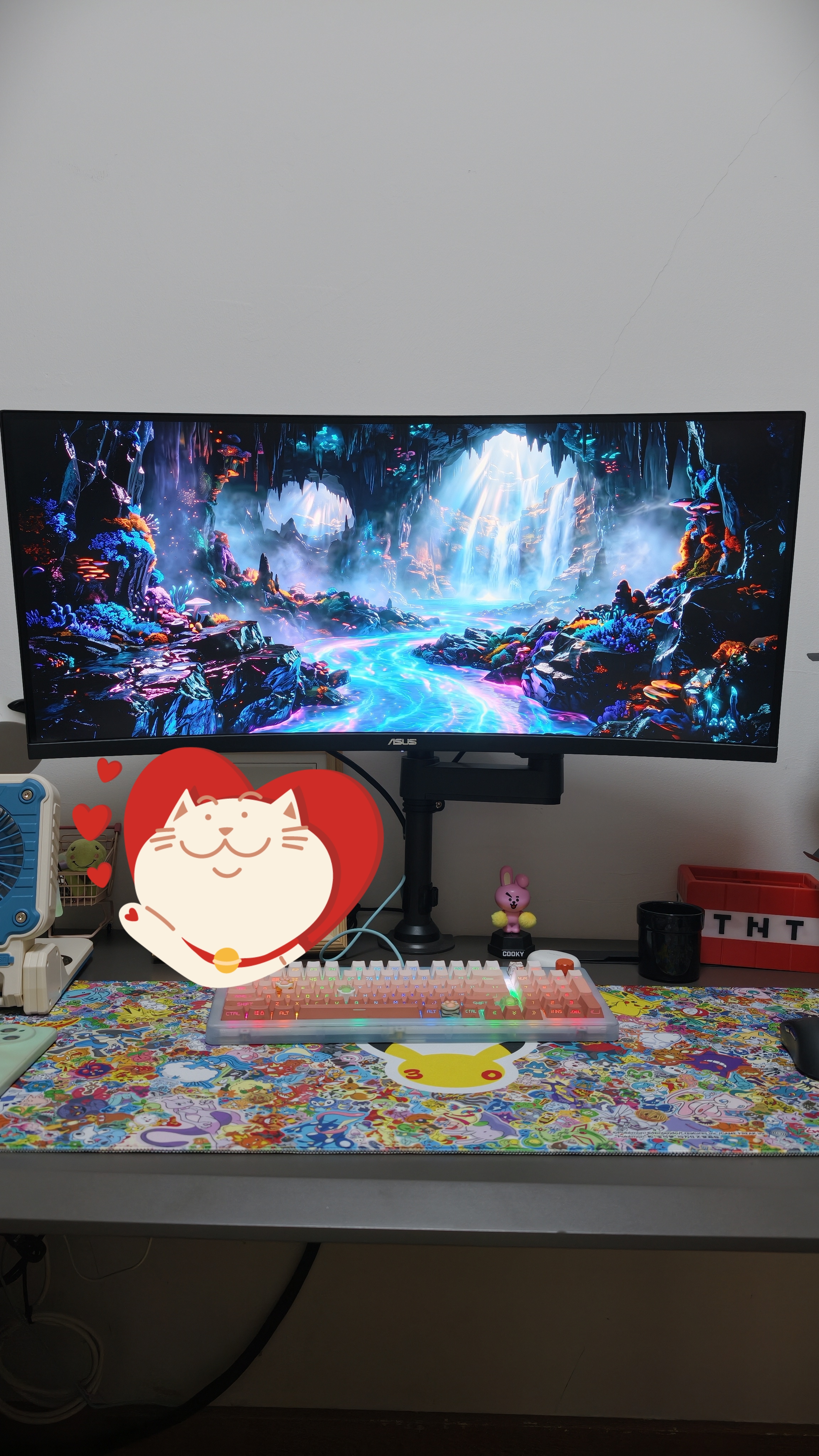 华硕战影34 VG34WQML5A 34英寸电竞显示器2K WQHD曲面带鱼屏HVA 250Hz高刷HDR400 95%DCI-P3 HDMI2.1 实拍图
