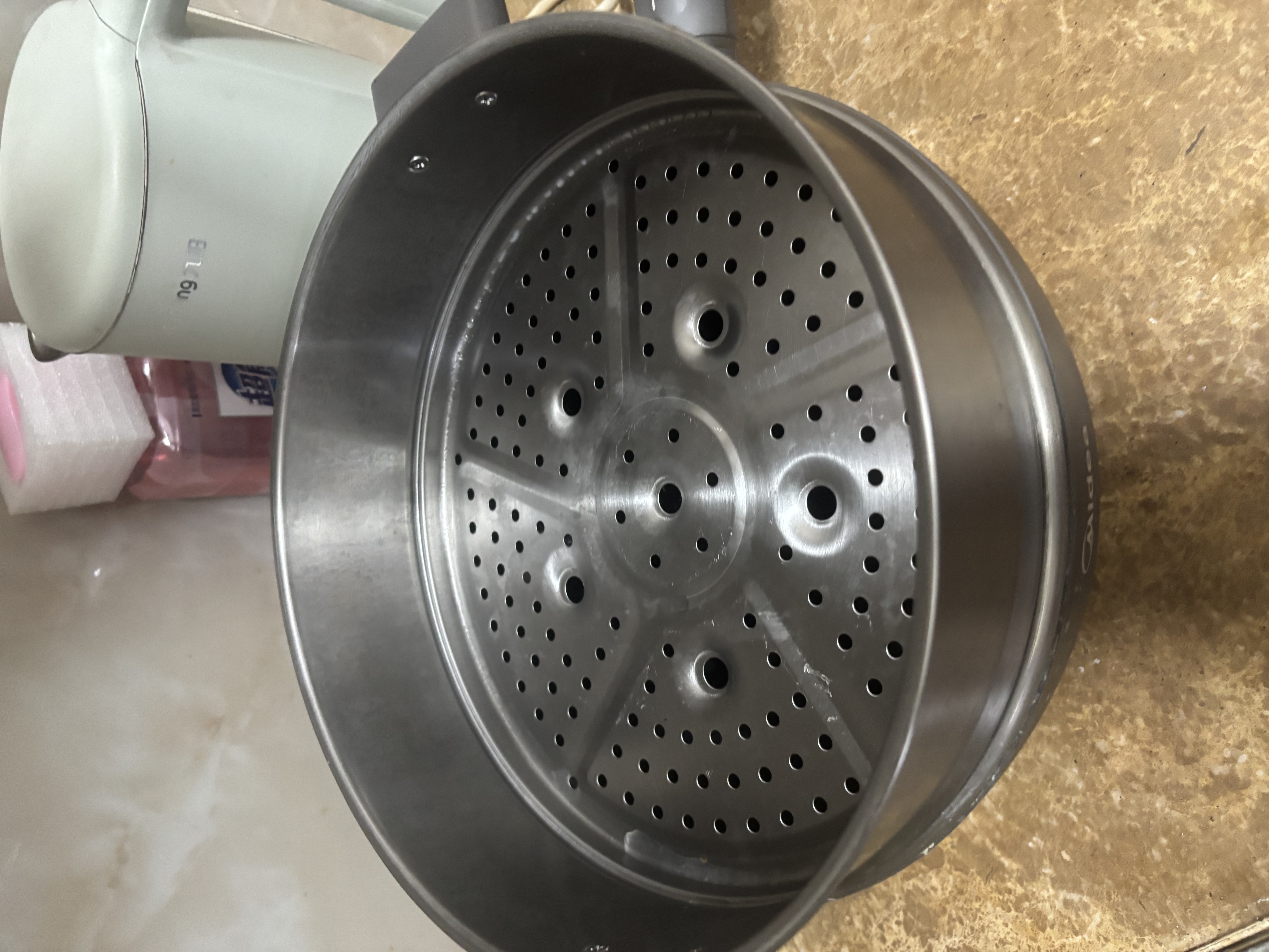 美的（Midea）电炒锅 电蒸锅 电煮锅电火锅家用多功能锅炒菜锅304蜂窝晶刻多用途锅4L电热锅 MC-HGS2812 实拍图