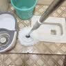 好媳妇旋转拖把38cm2个棉头 液压杆双驱动免手洗家用一拖净不锈钢篮 实拍图
