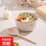 【天天低价】新款釉下彩陶瓷碗餐具套装少女心ins风陶瓷碗勺 蝴蝶结一碗一勺 实拍图