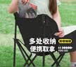 探险者（TAN XIAN ZHE）户外折叠椅露营椅子月亮椅便携折叠桌椅高靠背躺椅小凳子钓鱼椅 经典舒适款黑色【3重绷带加固】 实拍图