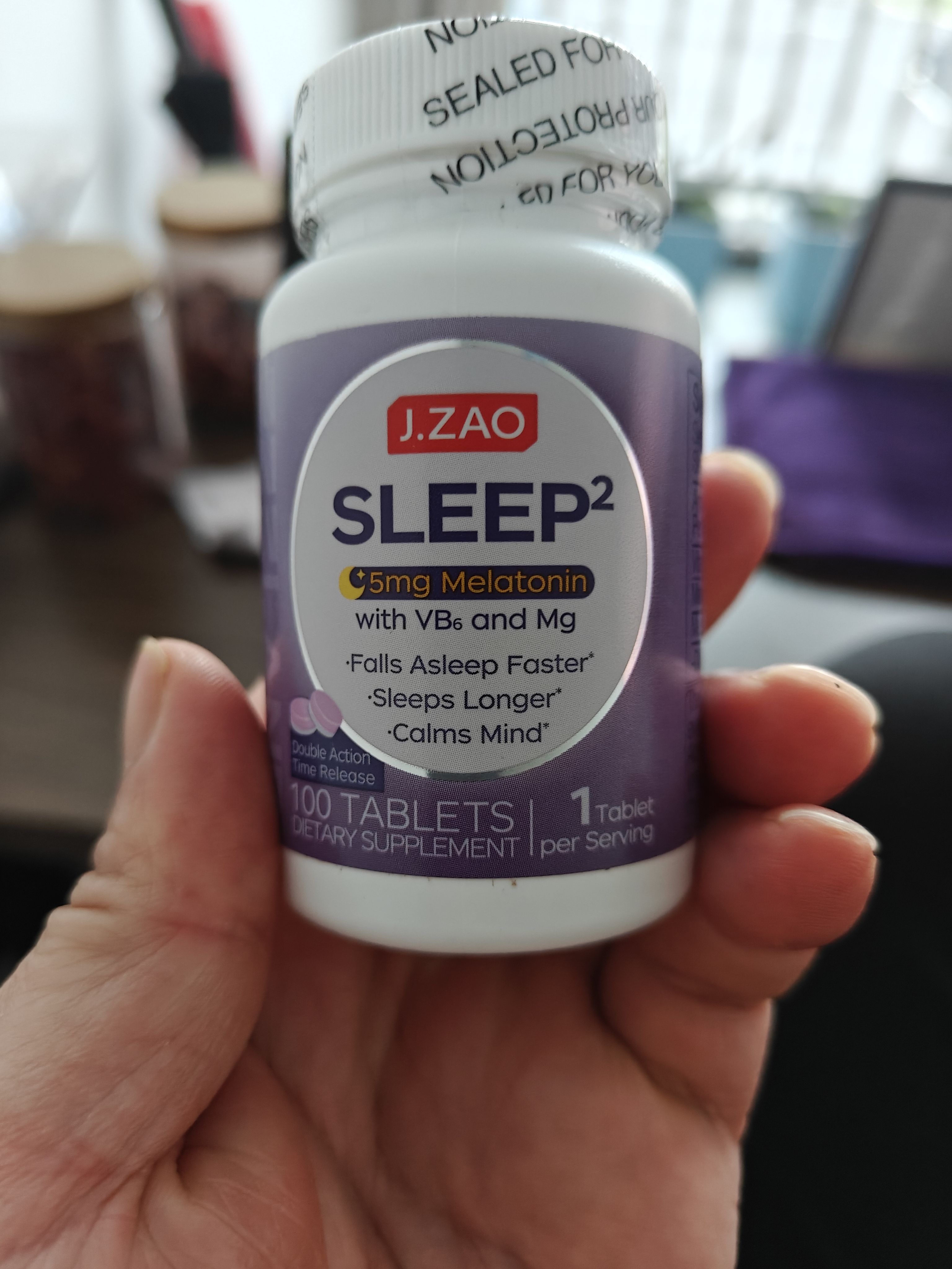 J.ZAO京东京造褪黑素双层片100片 维生素B6甘氨酸镁助眠改善睡眠 实拍图