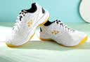 尤尼克斯（YONEX）羽毛球鞋yy入门级训练减震动力垫男女SHB101CR 白/金39码 实拍图