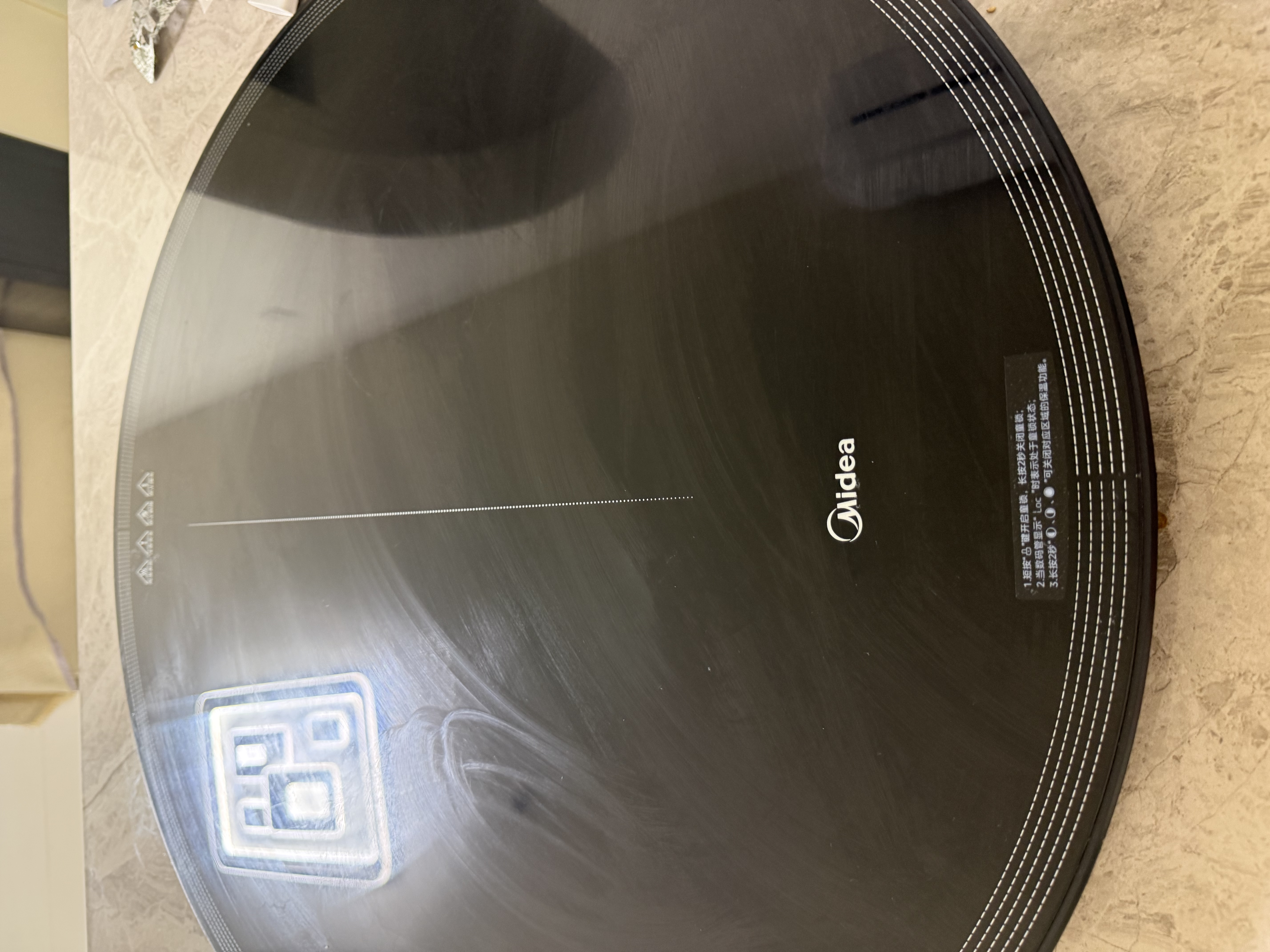 美的（Midea）小欢聚暖菜板新款石墨烯速热加热板保温板家用多功能餐桌转盘加热垫热菜神器双11特惠HBU60Y1 Pro 实拍图