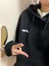 李宁加绒卫衣男女秋季2026新款加厚保暖长袖套头连帽衫宽松情侣外套 标准黑-连帽小logo 【加绒款】 XL /180 实拍图