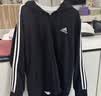 adidas休闲舒适三条纹立领夹克外套卫衣男装秋季阿迪达斯轻运动 黑色/白（推荐选大一码）   L 实拍图