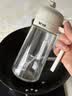 双枪油壶喷油壶 倒油喷油一体食用油玻璃油壶厨房家用不挂油 奶油白 实拍图