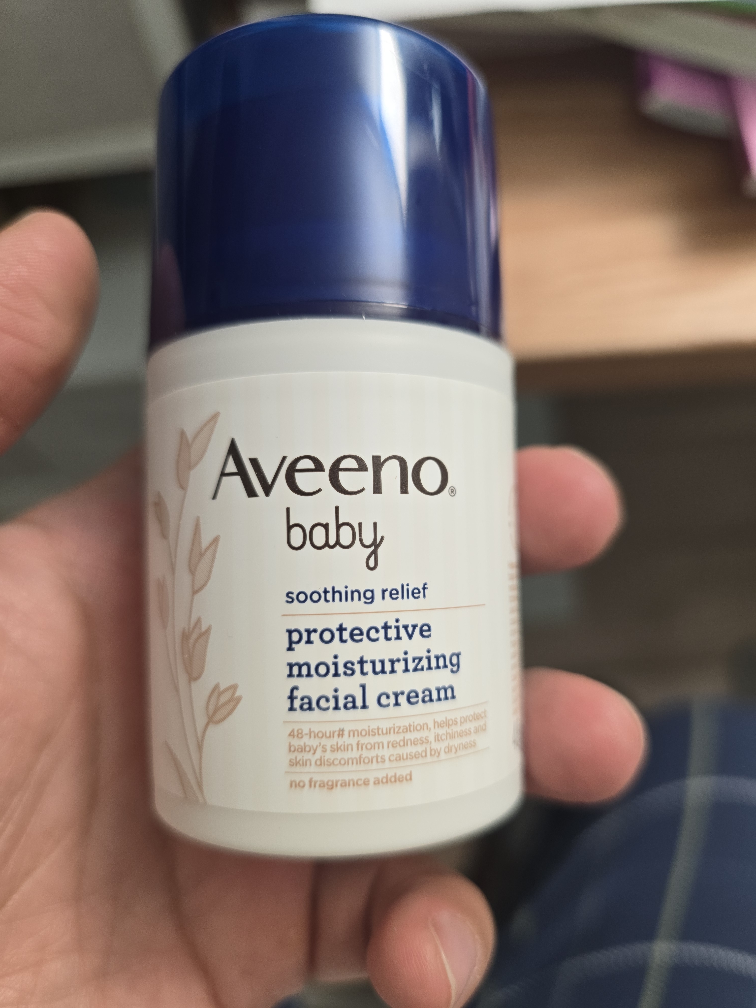 艾惟诺（Aveeno）【韩国原装进口】婴儿小喷泉 婴童护肤滋润保湿燕麦面霜48g 实拍图