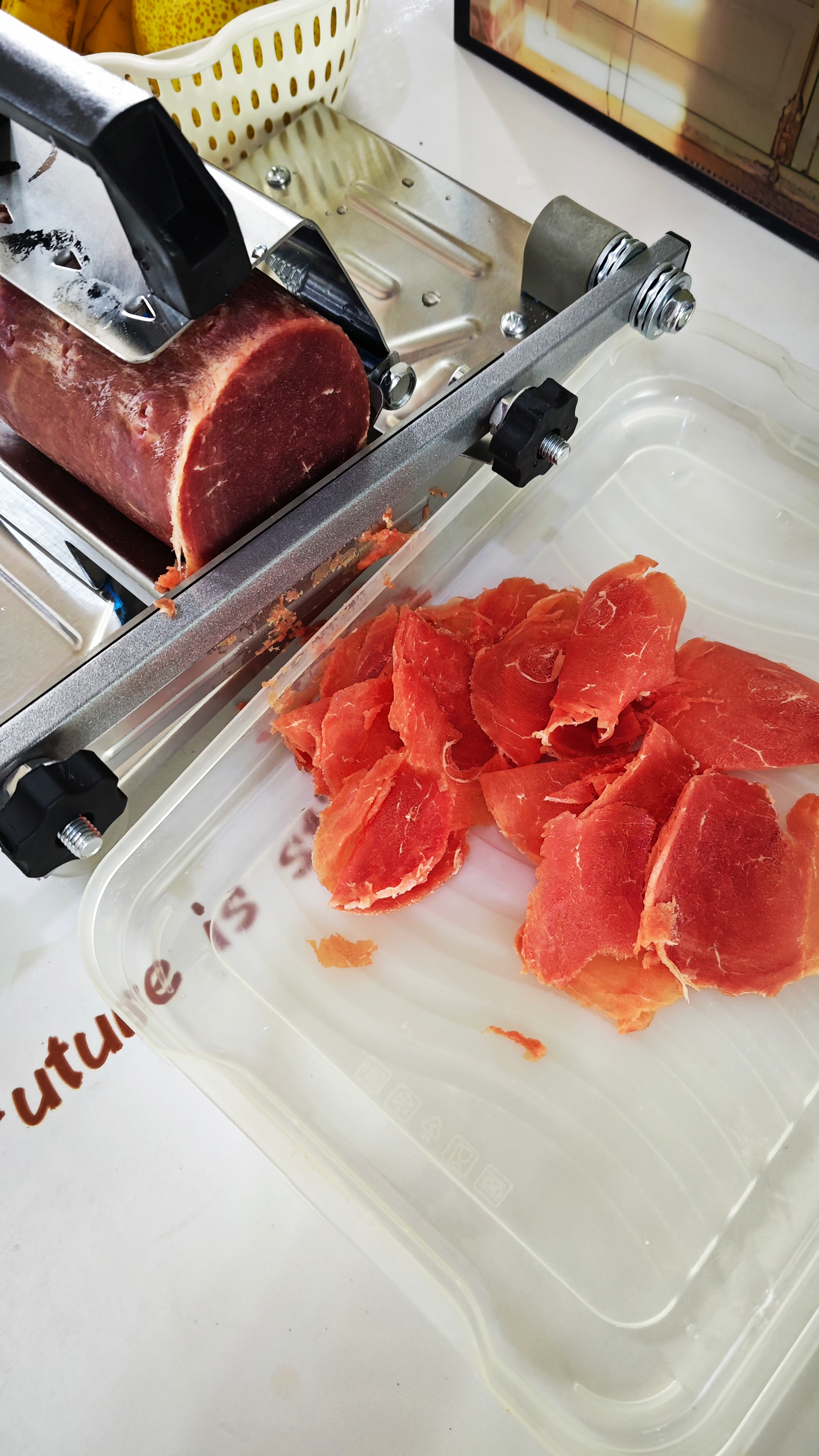 双枪（Suncha）切肉片机430牛羊肉卷切片机家用刨肉机切土豆神器手动切冻肉肥牛 实拍图