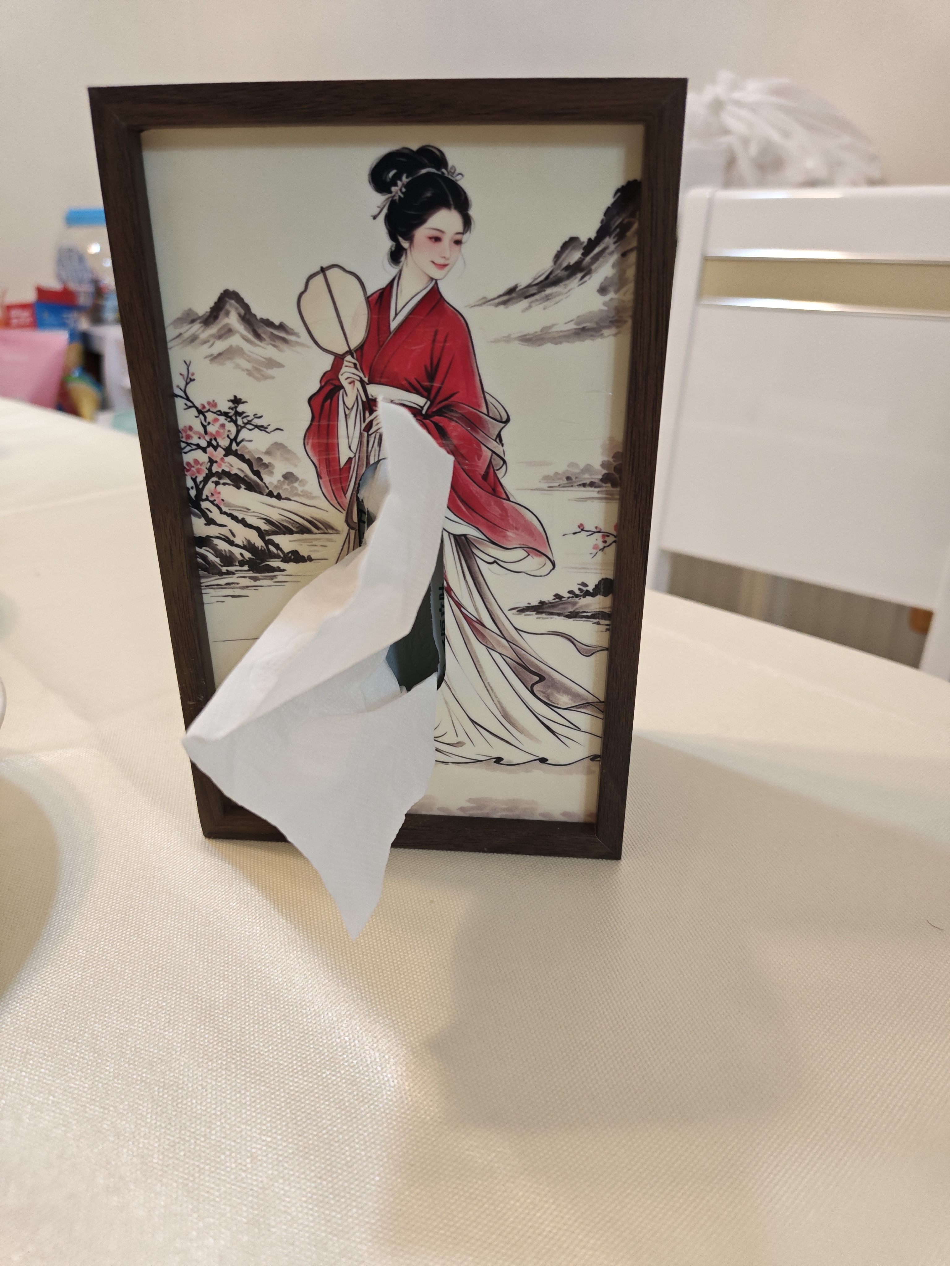 京东京造大白桌布餐桌布防水防油免洗布艺桌布垫加厚台布茶几垫 137x180cm 实拍图